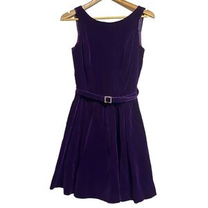 Vintage PG Collections Ginger Bort Purple Velvet Dress Size 6